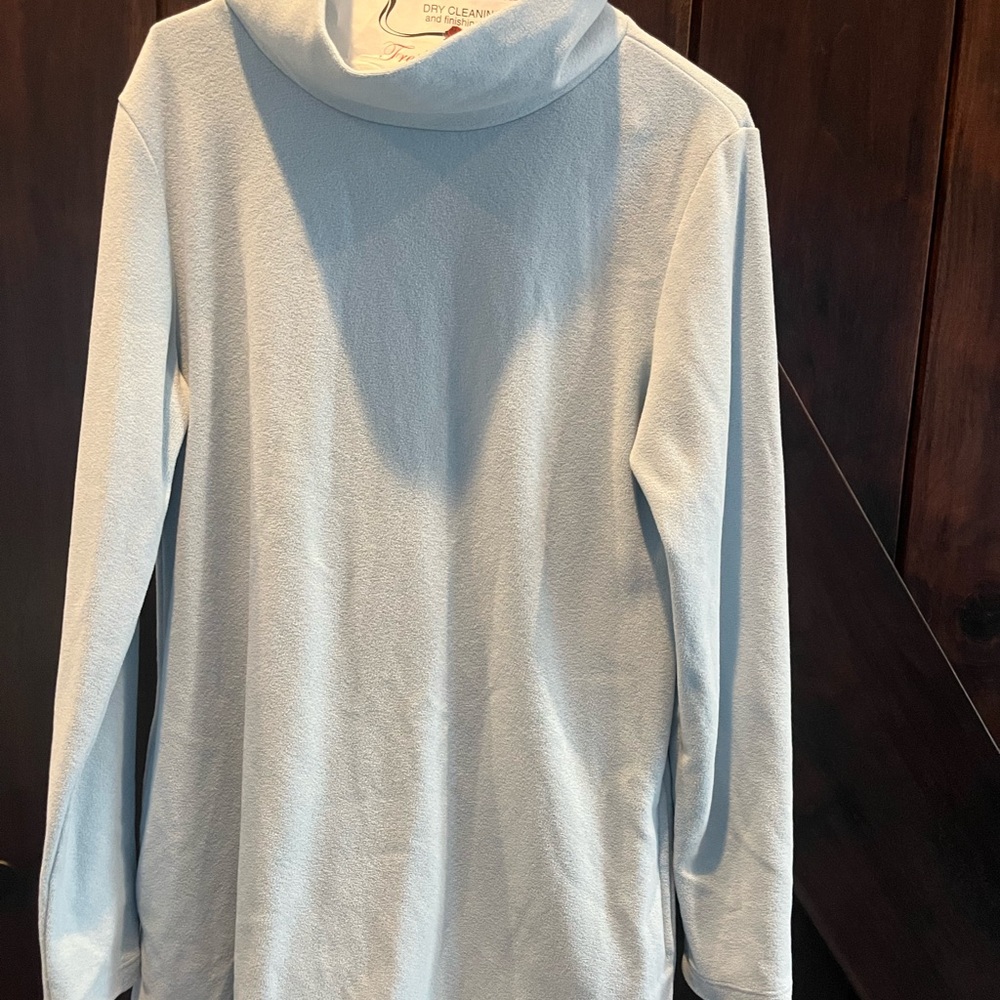 Dudley Stephen’s Sky Blue Cowl Neck Women's Sweater